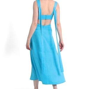 TOPSHOP Fabulous Turquoise Midi Halter Dress Size 10 NWT!